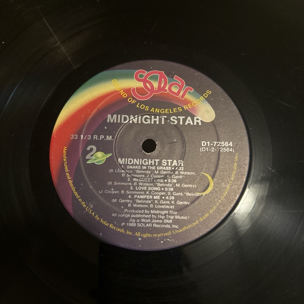 1988 Midnight Star-Solar Records Vinyl